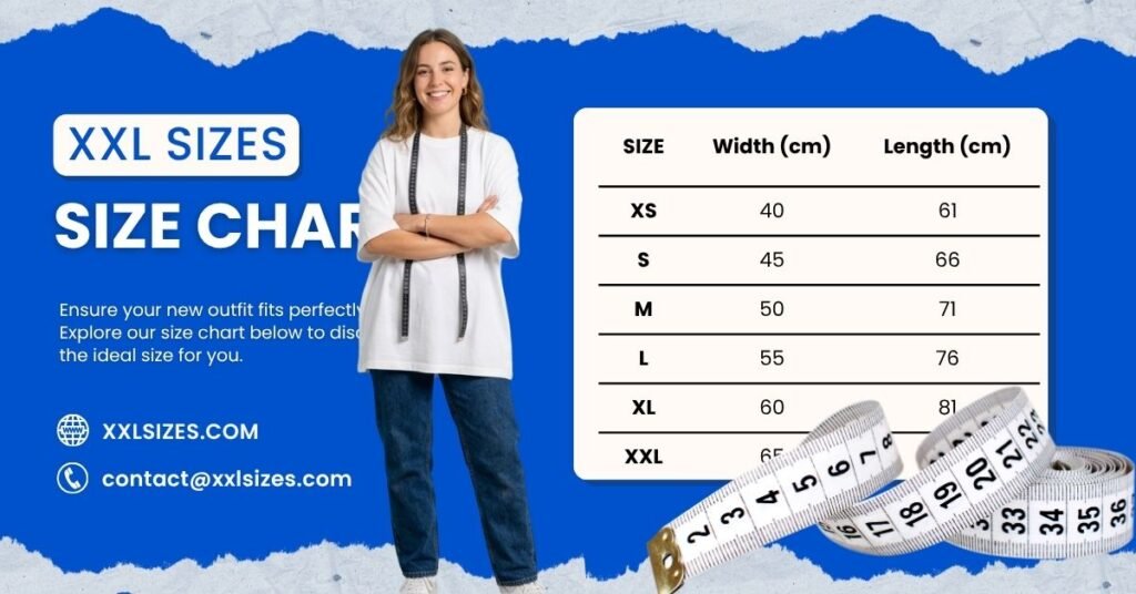 xxxl xxl xl size chart inches cm means